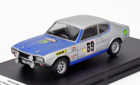 Trofeu Ford england Capri 2600 (night Version) N 69 3rd Rally Tour De Corse 1969 Jean Francais Piot - Jean Todt 1:43 Stříbrná Modrá