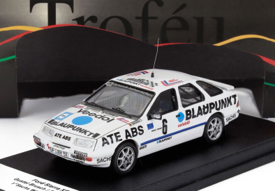 Trofeu Ford england Sierra Xr 4x4 N 6 Winner Rally Invernale Sachs 1986 Gustel Brusch - Detlef Schaller 1:43 Bílá