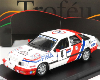 Trofeu Ford england Sierra Xr 4x4 Team Fina (night Version) 4th Boucles De Spa 1988 M.lovell - T.herryman 1:43 Bílá Červená Modrá