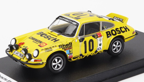 Trofeu Porsche 911 Carrera Rs Coupe (night Version) N 10 Rally East African Safari 1973 Bjorn Waldegaard - Hans Thorzelius 1:43 Žlutá