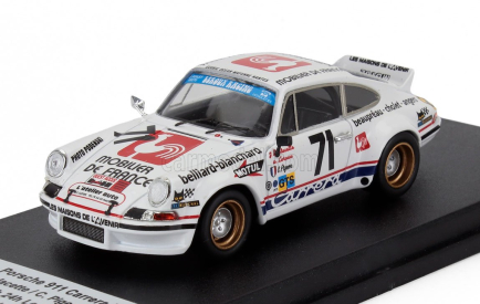 Trofeu Porsche 911 Carrera Rsr Coupe N 71 24h Le Mans 1975 Joel Laplacette - Claude Pigeon - Alain Leroux 1:43 Bílá