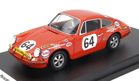 Trofeu Porsche 911s Coupe Team C.haldi N 64 24h Le Mans 1970 Jean Sage - Pierre Greub 1:43 Orange