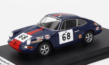 Trofeu Porsche 911t Coupe Team Paul Watson Race Organisation N 68 24h Le Mans 1971 John Chatham - Mike Coombe 1:43 Modrá Červená