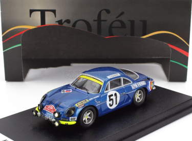 Trofeu Renault Alpine A110 N 51 Rally Montecarlo 1970 Jean Luc Therier - Marcel Callewaert 1:43 Blue
