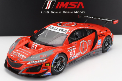 Truescale Acura Nsx Gt3 Evo22 Team Edge Motorsport N 93 12h Sebring 2022 1:18 Red