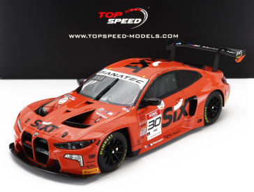 Truescale BMW 4-series M4 Gt3 Team Bmw Wrt N 30 Winner 8h Igtc Indy 2023 Sheldon Van Der Linde - Dries Vanthoor - Philippe Eng 1:18 Oranžová Černá