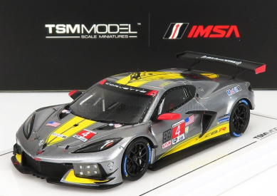 Truescale Chevrolet C8.r 6.2l V8 Team Corvette Racing N 4 2nd Gtlm Class 24h Daytona 2021 T.milner - A.sims - N.tandy 1:43 Žlutá Šedá