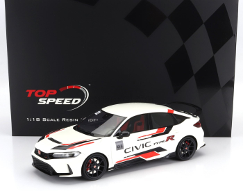 Truescale Honda Civic Type-r 2023 1:18 Bílá Červená