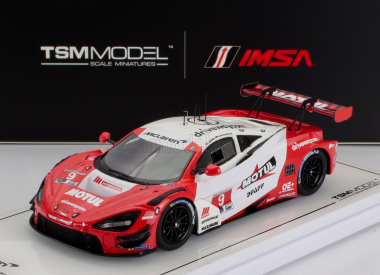 Truescale Mclaren 720s Gt3 Evo 4.0l Turbo V8 Team Pfaff Motorsport N 9 Imsa Motul Course Monterey 2024 Oliver Jarvis - Marvin Kirchhofer 1:43 Červená Bílá