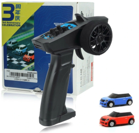 Turbo Racing 1/76 On-Road RC Car RTR (fluor. červená+modrá)