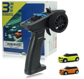 Turbo Racing 1/76 On-Road RC Car RTR (fluor. zelená + červená)