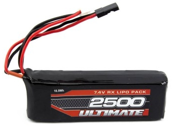 ULTIMATE 7.4V 2500mAH LiPo sada v řadě JR