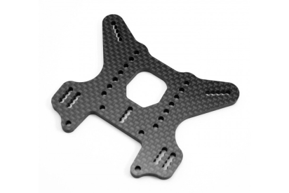 Ultimate Mugen MBX-8R uhlíkový držák/parohy zaních olejových tlumičů, 4mm, 1 ks
