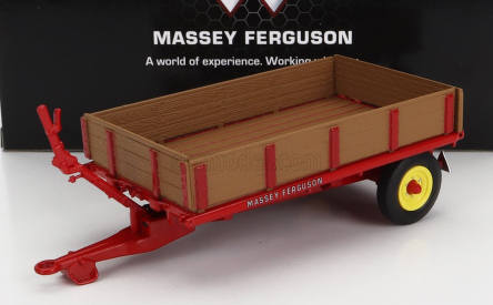 Universal hobbies Massey ferguson Mf 3ton Trailer  - Tipping Bed With Drop Sides 1:32 Red Wood