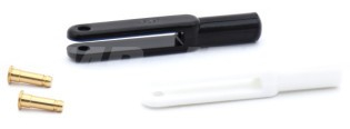 Vidlička plast, délka 44 mm, šířka drážky 3, čep pr.2,5, M3