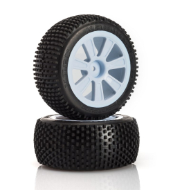 VTEC Kamikaze 4WD zadní, nalepené gumy na černých diskách - 1/10 Buggy J-směs