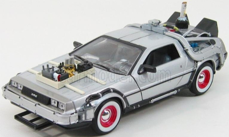 Welly De lorean Time Machine - Back To The Future 3 - Ritorno Al Futuro 3 1:24 Silver