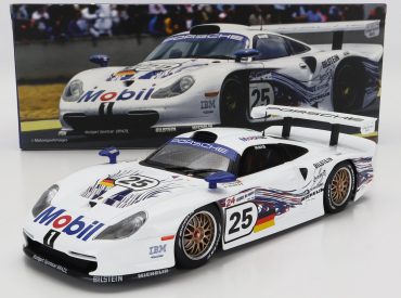 Werk83 Porsche 911 3.2l Gt1 Evo Team Porsche Ag N 25 24h Le Mans 1997 H.j.stuck - T.boutsen - B.wollek 1:18 Bílá