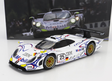Werk83 Porsche 911 Gt1-98 3.2l Turbo Team Porsche Ag Mobil-1 N 25 2nd 24h Le Mans 1998 Uwe Alzen - Jorg Muller - Bob Wollek 1:18 Bílá Modrá Červená