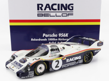 Werk83 Porsche 956k Team Porsche Racing N 2 1000km Nurburgring Record Lap Nordschleife 6:11,13 Min 1983 Stefan Bellof - Derek Bell 1:12 Bílá Modrá