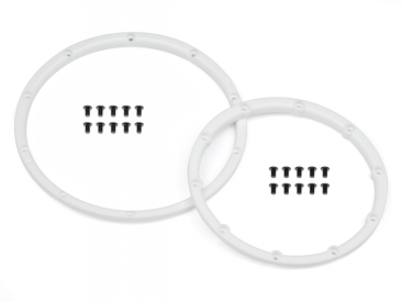 Wheel Bead Lock Rings (White/For 2 Wheels)