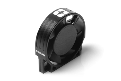 WorksTeam hliníkový větráček 40x40x10mm pro E-motory - 4,8-7,2V, konektor pro přijímač