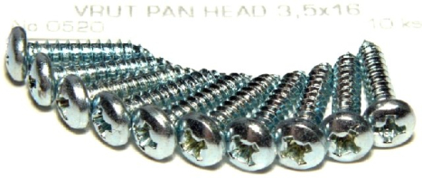 0520 vrut PAN HEAD 3.5x16, 10ks