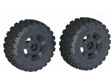Arrma kolo s pneu dBoots Ragnarok MT, disk černý (2)