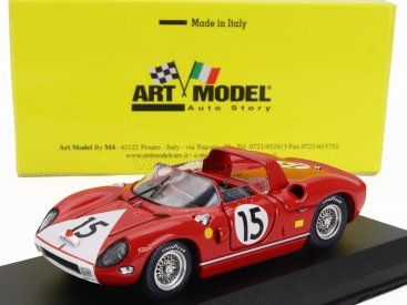 Art-model Ferrari 330p Spider 4.0l V12 Team N.a.r.t. N 15 24h Le Mans 1964 Pedro Rodriguez - Skip Hudson 1:43 Červená Bílá