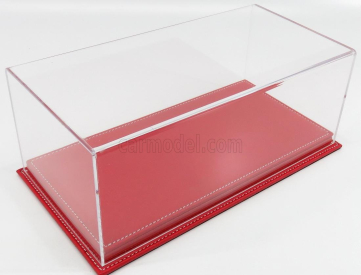 Atlantic Vetrina display box Molhouse Base In Pelle Rossa - Leather Base Red - Lungh.lenght Cm 32.5 X Largh.width Cm 16.5 X Alt.height Cm 12.5 (altezza Interna 10.6 Cm ) 1:18 Plastový Displej