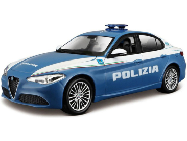 Bburago Alfa Romeo Giulia Polizia 1:24 modro-bílá