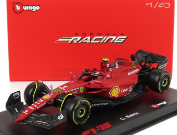 Bburago Ferrari F1-75 Scuderia Ferrari N 55 Season 2022 Carlos Sainz 1:43, červená