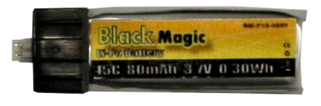 Black Magic LiPol 3.7V 80mAh 15C EFL