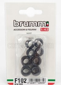 Brumm Accessories F1 Set Pneumatici Good Year E Cerchi - Tyres And Wheels 1:43 Černá Stříbrná
