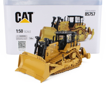 Dm-models Caterpillar Catd8 Ruspa Cingolata - Dozer Scraper Track Type Tractor 1:50 Žlutá Černá