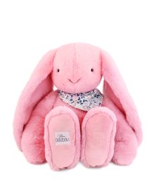 Doudou Plyšový králík XXL s šátkem růžový 50 cm