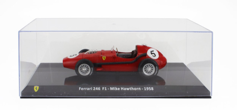 Edicola Ferrari F1 Dino 246 N 5 World Champion 1958 Mike Hawthorn - Con Vetrina - With Showcase 1:24 Red