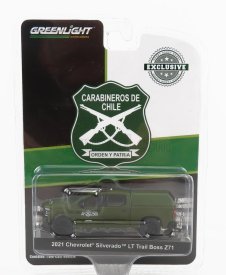 Greenlight Chevrolet Silverado Lt Pick-up Trail Boss Z71 Policie Chile 2021 1:64