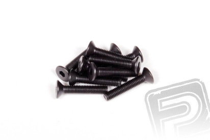 Imbusové šrouby s zápustnou hlavou M3x16mm (černé, 10 ks.)