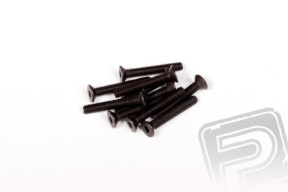 Imbusové šrouby s zápustnou hlavou M3x20mm černé (10 ks.)