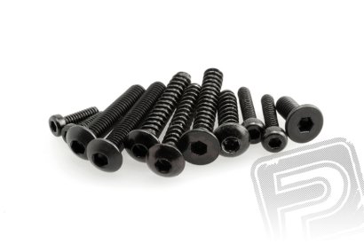 Imbusové šrouby s zápustnou hlavou M3x8mm černé (10 ks.)