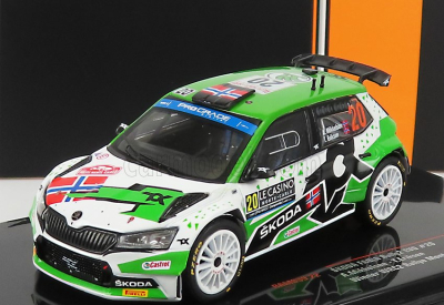 Ixo-models Škoda Fabia Rally2 Evo N 20 Rally Montecarlo 2022 1:43, zelenobílá