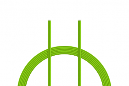 Kabel PVC 0.055mm2 10m (zelený)