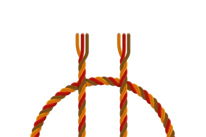 Kabel třížilový kroucený tlustý JR 0.5mm2 (PVC)