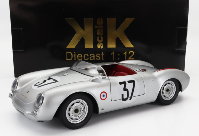 Kk-scale Porsche 550 Rs Spider 1.5l Team Porsche Kg N 37 24h Le Mans 1955 H.polensky - R.von Frankenberg 1:12 Silver