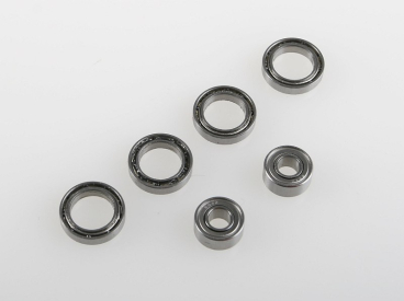 Kuličkové ložiska, 4x 12x8x4mm a 2x 4x9x4mm (MR128/684ZZ)