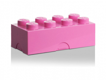 LEGO box na svačinu 100x200x75mm - růžový