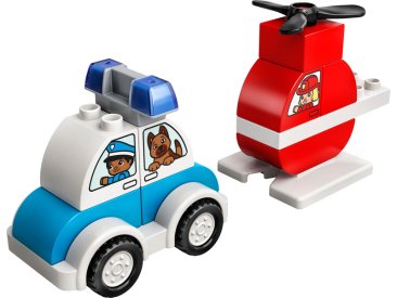 LEGO DUPLO - Hasičský vrtulník a policejní auto