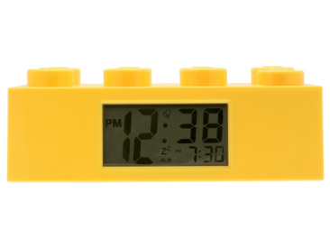 LEGO hodiny s budíkem - Brick žluté