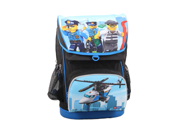 LEGO školní aktovka Maxi, 2 dílný set - CITY Police Chopper